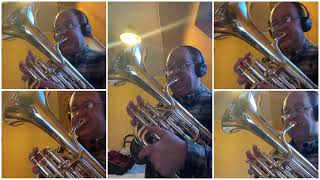 A Trumpeters Lullaby  Leroy Anderson  Baritone Horn Quintet [upl. by Adniral]