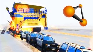 BeamNG Drive Insane Crashes 2 Police car smashes [upl. by Eelanej]