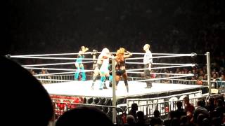 WWE House Show 200412 Eve and Beth Phoenix VS The Bella Twins at Paris France [upl. by Esir903]