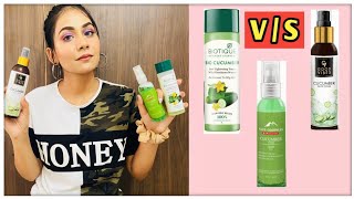 Comparison Review Biotique Biocucumber toner VS Alps Goodness Cucumber toner VS Good vibes Toner [upl. by Greenburg230]