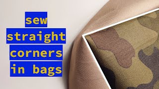 HOW TO Sew straight corners in bags  just 2 rules to follow [upl. by Seline]