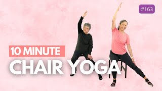 10 Minute Chair Yoga for Seniors Beginners [upl. by Gnourt167]