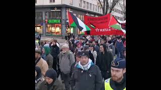 March in support of Palestine in Sweden [upl. by Kilan]