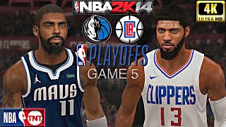 NBA 2K14 PC 2024 Playoffs Mod 4K60  Mavericks vs Clippers Game 5  NBA Playoffs WCR1 [upl. by Rasaec155]