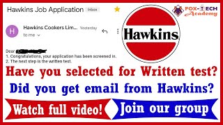 Hawkins selection email  Hawkins Update  Hawkins Recruitment 2021  Hawkins Recruitment 2020 [upl. by Maitilde]