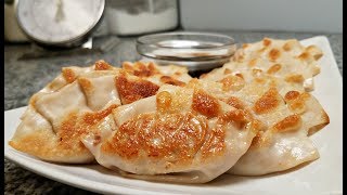 Korean Dumplings Recipe  Kimchi Pork Mandu  Pan Fried Dumplings  Dumpling Sauce Recipe [upl. by Queen]