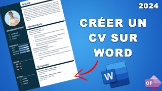 Créer un CV Gratuitement et Facilement avec Word [upl. by Reseta377]