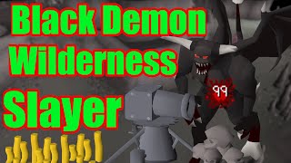 OSRS  Black Demon  Wilderness Slayer Guide  Melee  Cannon [upl. by Eillo]