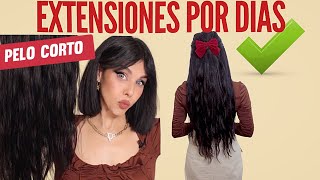 🔴EXTENSIONES DE CLIP QUE DURAN DIAS PUESTAS PARA CABELLO CORTO  GOO GOO HAIR [upl. by Yadsendew]