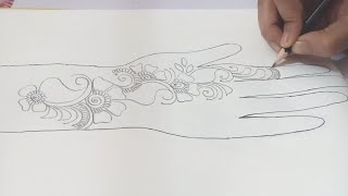 New Pencil Shaded Arabic Mehndi Designs  Amazing Henna Mehndi Design  Beautiful Mehndi Design [upl. by Ennaylime391]