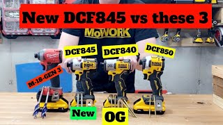 New Dewalt XR impact driver DCF845 VS DCF840 DCF850 amp Milwaukee GEN 3￼ [upl. by Aliek902]