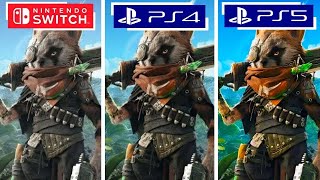 Biomutant Nintendo Switch vs PS5 vs PS4 Graphics Comparison [upl. by Cohn]