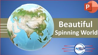 Beautiful spinning world in powerpoint  Spinning globe animation [upl. by Crispas914]