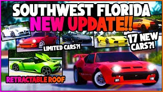 17 NEW CARS  NEW LIMITED CARS LAMBO REVENTON ROADSTER  Southwest Florida Roblox [upl. by Gerius]