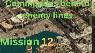 Commandos Behind Enemy Lines Mission 12  Up On The Roof  Walkthrough Easy way [upl. by Llewej]