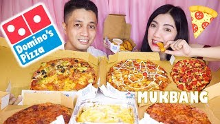 Dominos Pizza Mukbang  Shoutouts [upl. by Nostaw610]