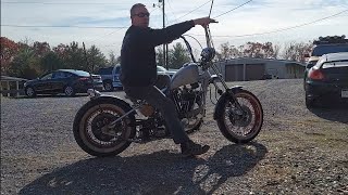 Harley Ironhead first ride FAIL 1981 Harley Ironhead Patina Hardtail [upl. by Diet665]