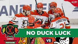 Chicago Blackhawks drop game to Ducks with lackluster 3rd period  CHGO Blackhawks POSTGAME Podcast [upl. by Eimrej680]