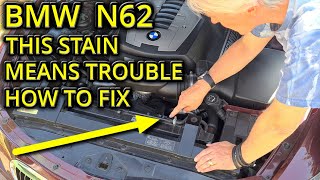 BMW N62 DONT IGNORE THIS STAIN  HOW TO FIX [upl. by Eimile]