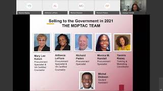 Selling to the Government in 2021 A Maryland PTAC Roundtable [upl. by Arenat875]