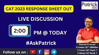 CAT Response Sheet Out  AskPatrick Patrick100 [upl. by Lehsreh]