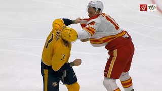 Jeremy Lauzon Drops The Gloves With Nikita Zadorov [upl. by Yllut]