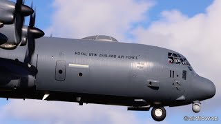 RNZAF First Lockheed Martin C130J Arrives in Auckland  2024 [upl. by Vernor759]