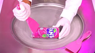 Big Fanta Grape  Ice Cream Rolls  how to make Grape Lemonade Ice Cream out of Fanta ASMR [upl. by Winona]