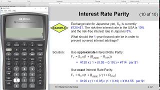 11 of 18 Ch21  Interest rate parity example [upl. by Valenba]