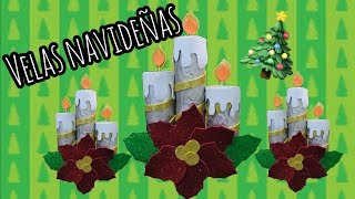 VELAS NAVIDEÑAS CON ROLLOS DE PAPEL [upl. by Medwin267]