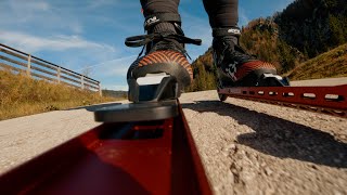 Downhill with rollerskis  POV  4K [upl. by Rexford159]