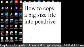 How to copy a large size file into PenDrive [upl. by Enaht534]