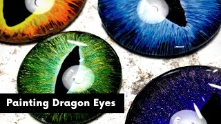 Jesss Mess Painting dragon eye cabochons SHORT [upl. by Cross203]