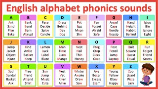 Alphabet phonics sounds in English 🤔  Learn with examples [upl. by Boak]