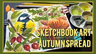 Sketchbook session 🍁 autumn is here 🍂🎃 [upl. by Orabel138]