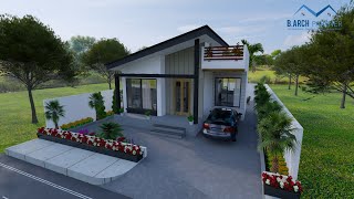 Modern Mini Luxury Mansion Design  2 Bedrooms Luxury House Design  8mX7m House plan [upl. by Primo]