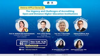 Webinar Asosiasi Profesi Pendidikan Jarak Jauh APPJJI Series 02 [upl. by Enileda506]