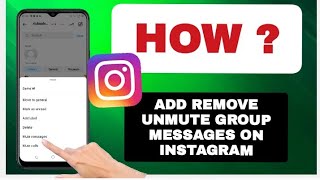 How to Add Remove Unmute Group Messages on Instagram [upl. by Standley]