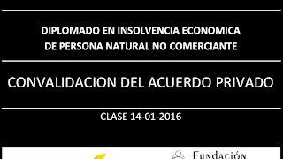 Clase Insolvencia de Personas Naturales No Comerciantes 14 01 2016 [upl. by Atnoid]