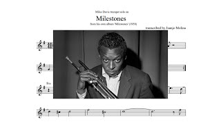 Milestones  Miles Davis Transcription [upl. by Bishop]