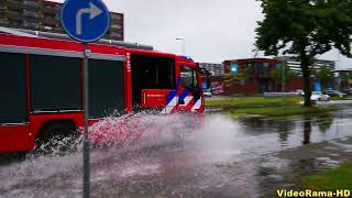 Prio 1 Brandweer Boekelo en Politie Wateroverlast 21072024 Enschede [upl. by Lisle]