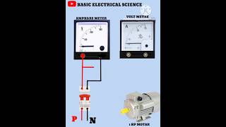 Volt and Ampere Meter wiring connection Diagram shortswiring [upl. by Hcurab]