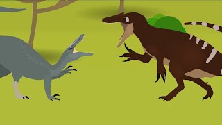 megaraptor VS ceratosuchops Animation Stick Nodes [upl. by Telocin216]