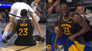 Draymond Green trips Zach Edey then says quotfk youquot to ref after ejected vs Grizzlies [upl. by Hach]