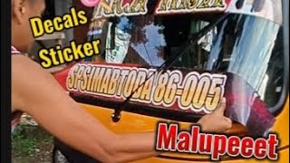 Wind shield decals sticker installation decals sticker viralvideos [upl. by Arbrab]