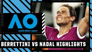 Rafael Nadal reaches 2022 Australian Open Final after beating Matteo Berrettini  Full Highlights [upl. by Venuti]