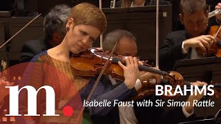 Sir Simon Rattle leads the London Symphony Orchestra in Brahms with Isabelle Faust [upl. by Enneire]