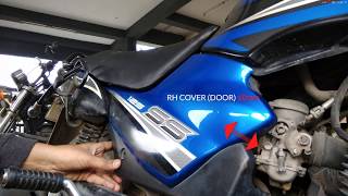 YAMAHA GLADIATOR SS 125 SEAT AND SIDE DOOR REMOVAL 4K UHD [upl. by Zeiler710]