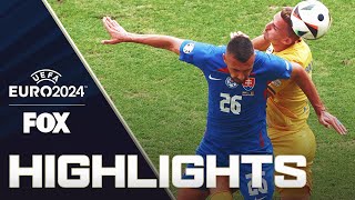 Slovakia vs Romania Highlights  UEFA Euro 2024 [upl. by Aset299]