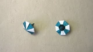 Origami Instructions Spinning Top Manpei Arai [upl. by Chaffin]